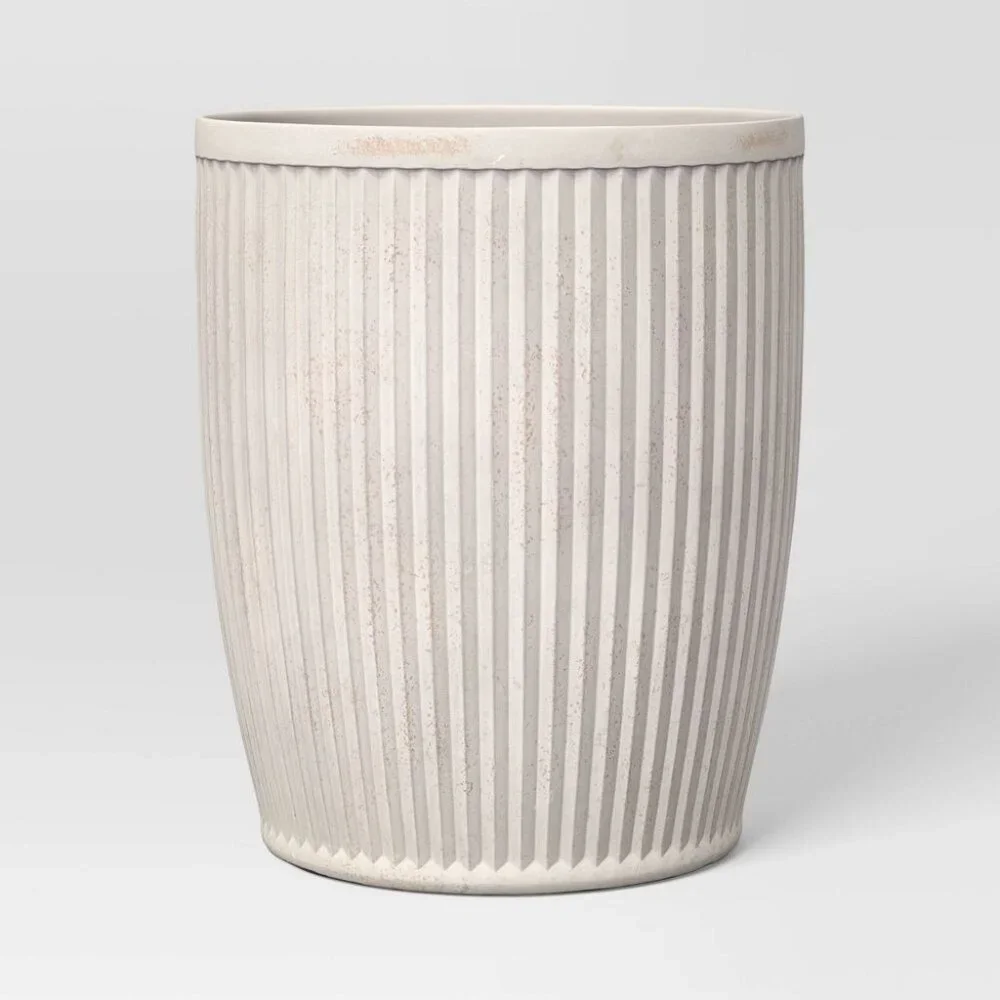 Weathered Ribbed Composite Indoor/Outdoor‎ Planter – Threshold Studio McGee
